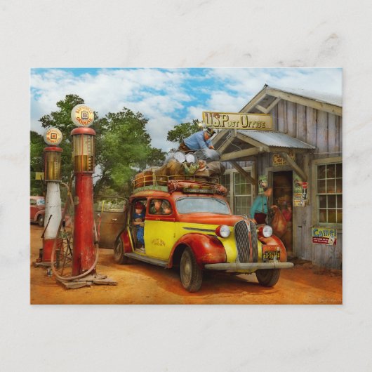 Tankstelle - Neulieferung nach Pie Town 1940 Postkarte (Vorderseite)