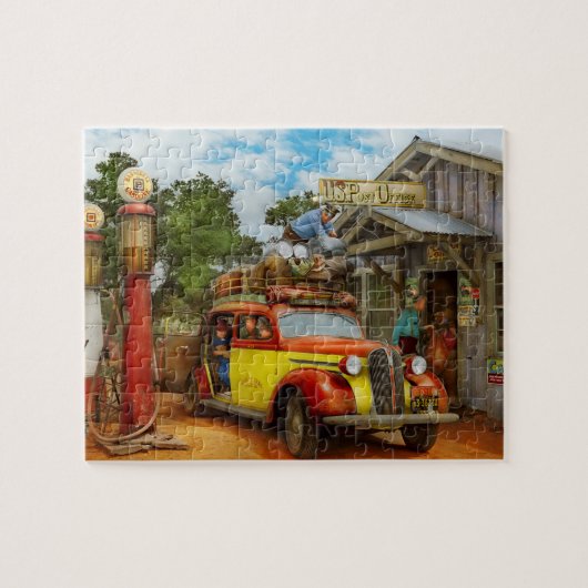 Tankstelle - Neulieferung nach Pie Town 1940 Puzzle (Horizontal)
