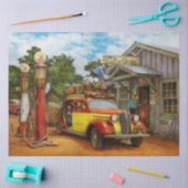 Tankstelle - Neulieferung nach Pie Town 1940 Seidenpapier (Basteln)