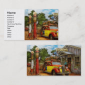 Tankstelle - Neulieferung nach Pie Town 1940 Visitenkarte (Vorne/Hinten)