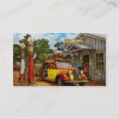 Tankstelle - Neulieferung nach Pie Town 1940 Visitenkarte (Rückseite)