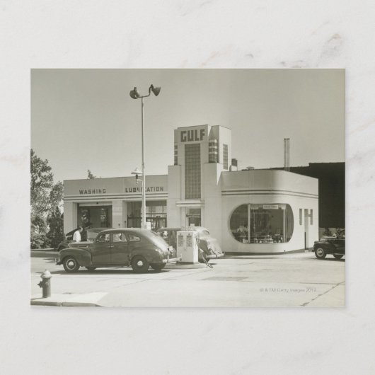 Tankstelle Postkarte (Vorderseite)