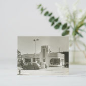 Tankstelle Postkarte (Stehend Vorderseite)