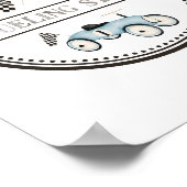 Tankstelle Race Car Race-On-Sign Poster (Ecke)