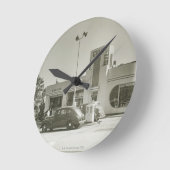 Tankstelle Runde Wanduhr (Winkel)