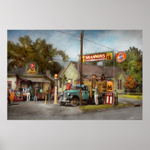 Tankstelle - Shannons Super-Benzin 1939 Poster