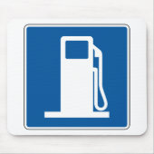 Tankstelle-Straßenschild Mousepad (Vorne)