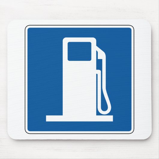 Tankstelle-Straßenschild Mousepad (Vorne)