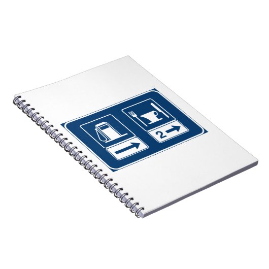 Tankstelle und Straßenschild Notizblock (Rechte Seite)