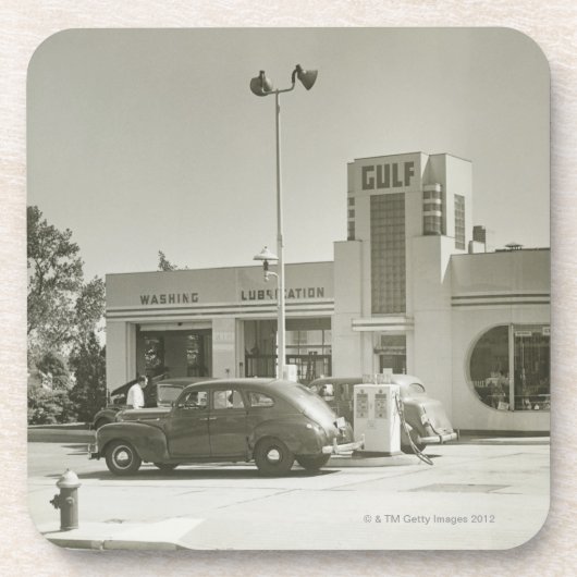 Tankstelle Untersetzer (Vorderseite)