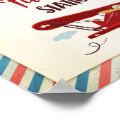 Tankstelle Unterzeichnen Flugzeug Trinktisch Poster (Ecke)