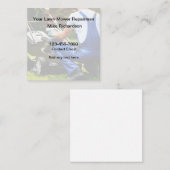 Tankstellen für Rasenmäher Quadratische Visitenkarte (Vorne/Hinten)