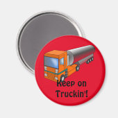 Tankwagen Schwertransporter für Kinder Magnet (Vorderseite/Rückseite)