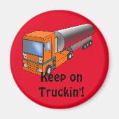 Tankwagen Schwertransporter für Kinder Magnet (Vorne)