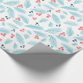 Tanne und Beeren Geschenkpapier (Ecke)