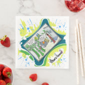 Tanned and Confused | Literal Wordplay Dinner Serviette (Beispiel)