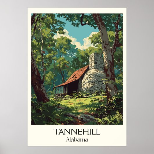 Tannehill Alabama Historic Furnace Poster (Vorne)