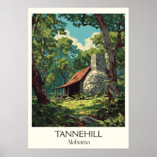 Tannehill Alabama Historischer Ofen Poster