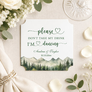 Tannen Am Hochzeitstag Nimm Mir Nicht Mein Getränk Untersetzer