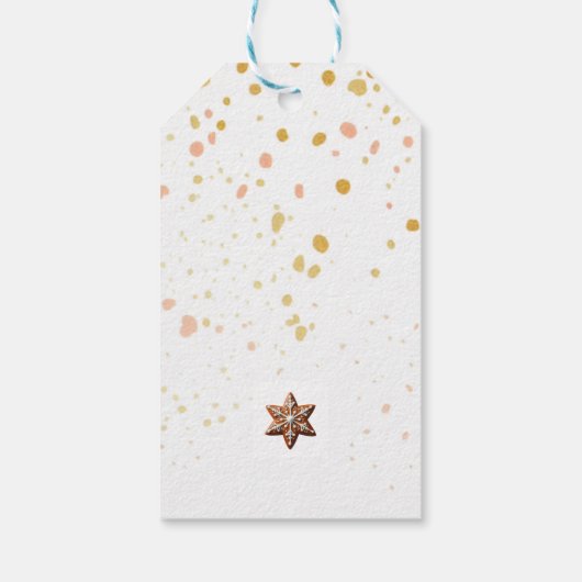 Tannen-Baumwollstoff und Weihnachtsmäuse Weihnacht Geschenkanhänger (Rückseite)