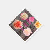 Tannen und Rosen Papier Serviette (Ecke)