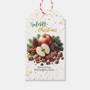 Tannen und Zimt Äpfel Natur Weihnachten Geschenkanhänger
