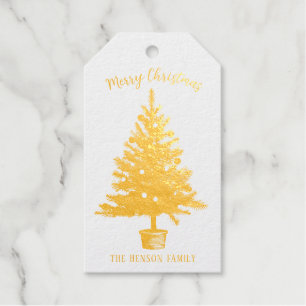 Tannen-Weihnachtsbaum-Feiertag Geschenkanhänger
