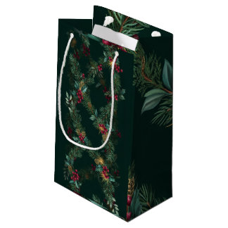 Tannen-, Zeder- und Stechpalmen-Weihnachtsflasche Kleine Geschenktüte