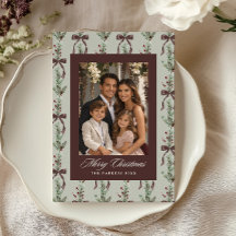 Tannen Zweig Bogen Muster Familienfoto