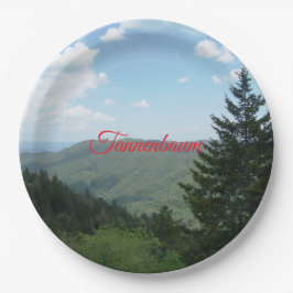 Tannenbaum-Berg-Weihnachten Pappteller