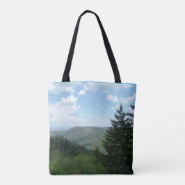 Tannenbaum-Bergszene-Weihnachts-Tragetasche Tasche