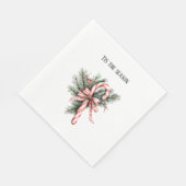 Tannenbaum Candy Cane Rot Weihnachten Serviette (Ecke)