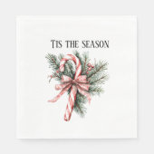 Tannenbaum Candy Cane Rot Weihnachten Serviette (Vorderseite)