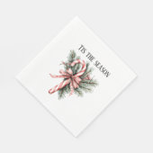 Tannenbaum Candy Cane Rot Weihnachten Serviette (Ecke)