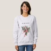 Tannenbaum Candy Cane Rot Weihnachten Sweatshirt (Vorne ganz)