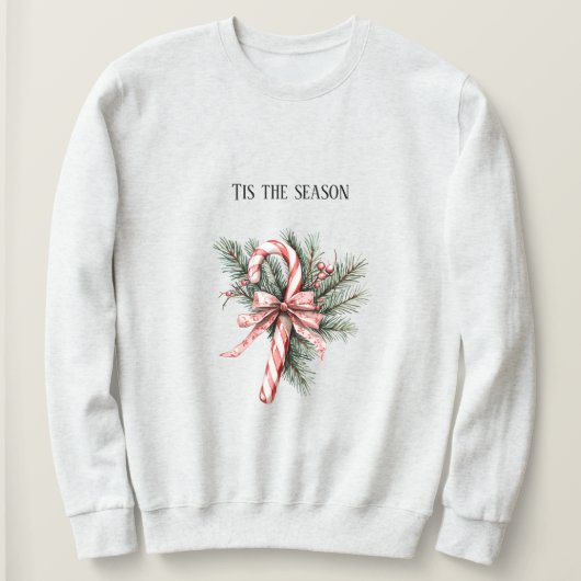 Tannenbaum Candy Cane Rot Weihnachten Sweatshirt (Design vorne)