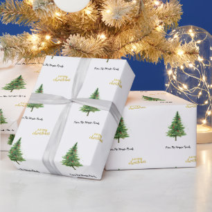 Tannenbaum-Christbaumkugeln Frohe Weihnachten Geschenkpapier