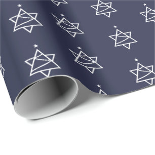 Tannenbaum Davidstern Geschenkpapier