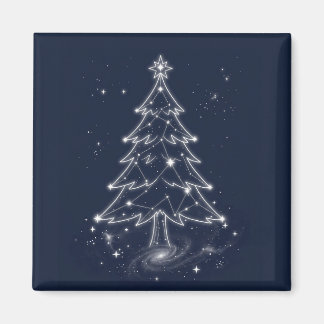 Tannenbaum, der durch Linien von Sternkonstellatio Magnet