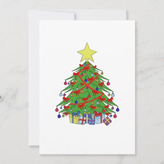 Tannenbaum Feiertagskarte (Vorderseite)