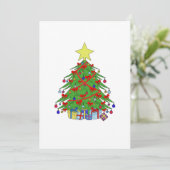 Tannenbaum Feiertagskarte (Stehend Vorderseite)