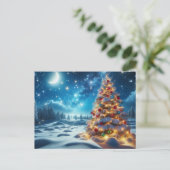 Tannenbaum Feiertagspostkarte (Stehend Vorderseite)