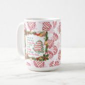 Tannenbaum-Gebäck Keramikbecher Kaffeetasse (Vorderseite Links)