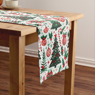 Tannenbaum, Geschenke, Zuckerstange Kurzer Tischläufer