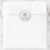 Tannenbaum Globus Schnee Urlaub   Runder Aufkleber (Tasche)