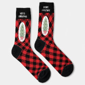 Tannenbaum Karomuster Socken (Rechts)
