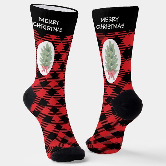 Tannenbaum Karomuster Socken