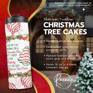 Tannenbaum-Kuchen Thermo-Tumbler Thermosbecher