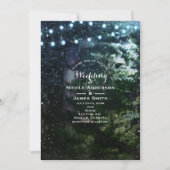 Tannenbaum & Lichter Winter Hochzeitseinladungen Einladung (Vorderseite)