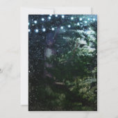 Tannenbaum & Lichter Winter Hochzeitseinladungen Einladung (Rückseite)